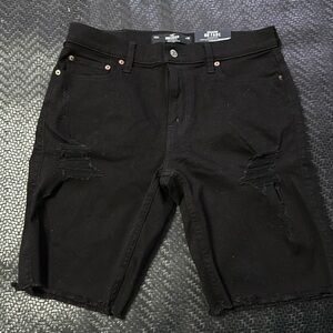 Holster black no fade denim shorts